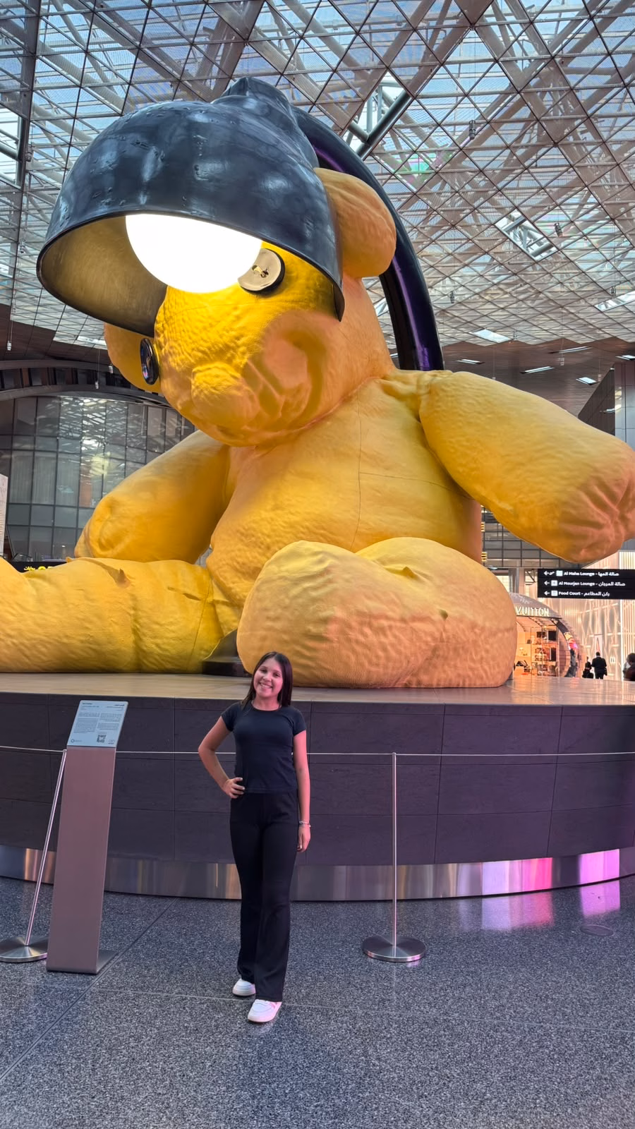 Lamp Bear, o urso gigante do aeroporto de Doha