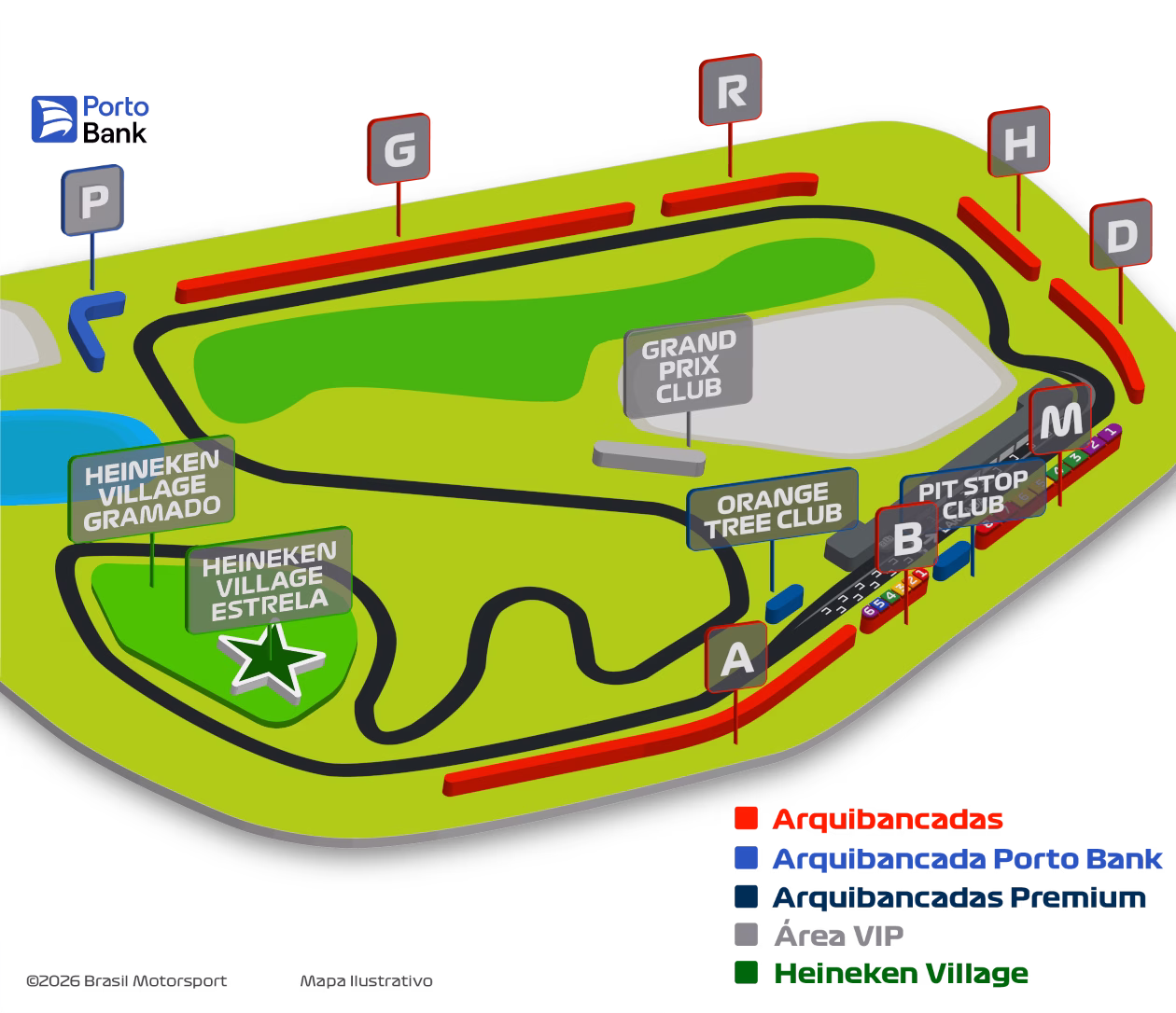 Mapa do autódromo de Interlagos