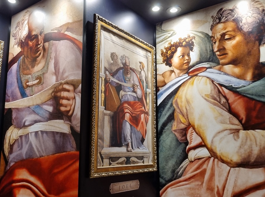 Detalhes dos afrescos de Michelangelo