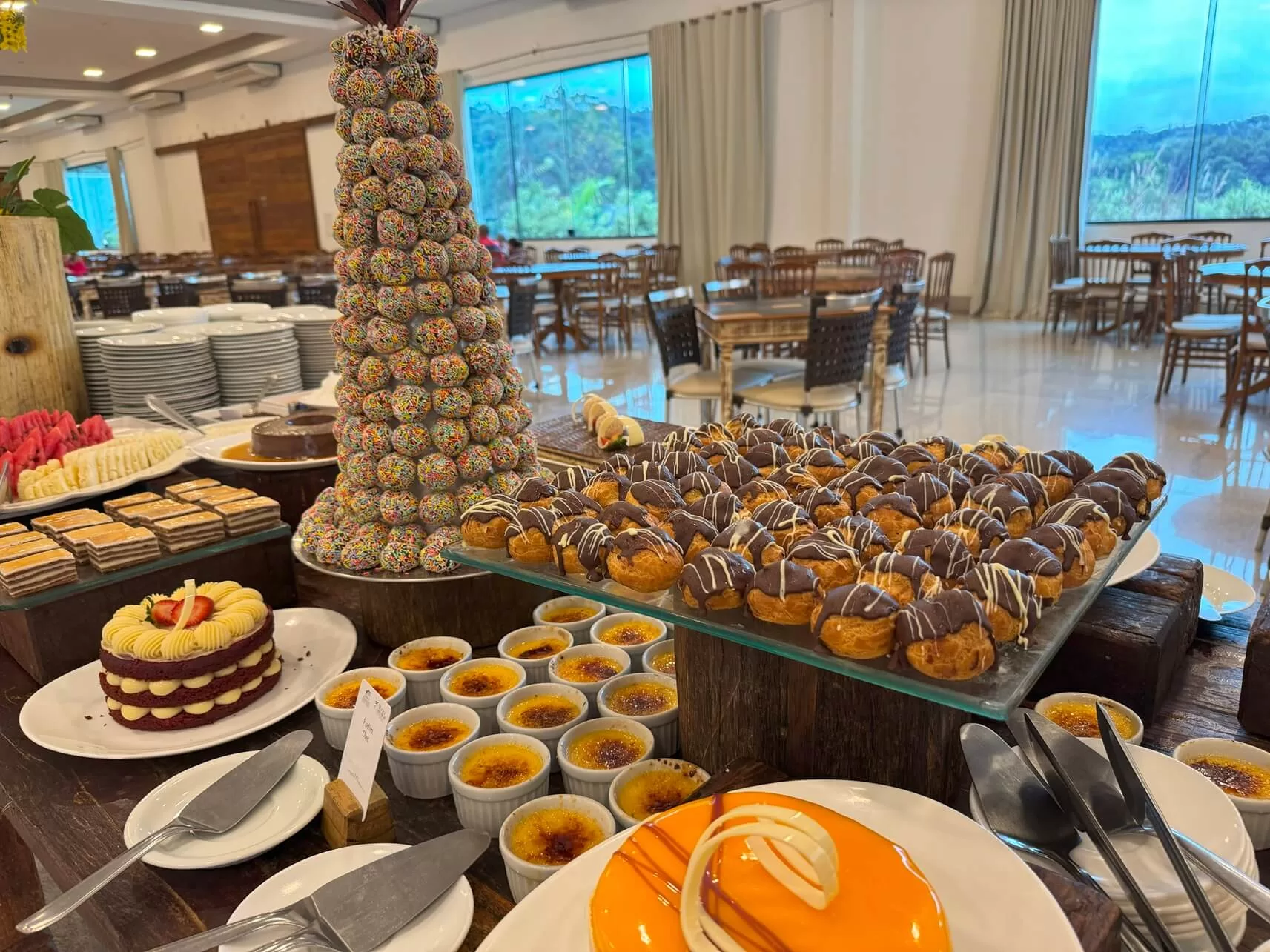 Buffet de sobremesas é uma tentação